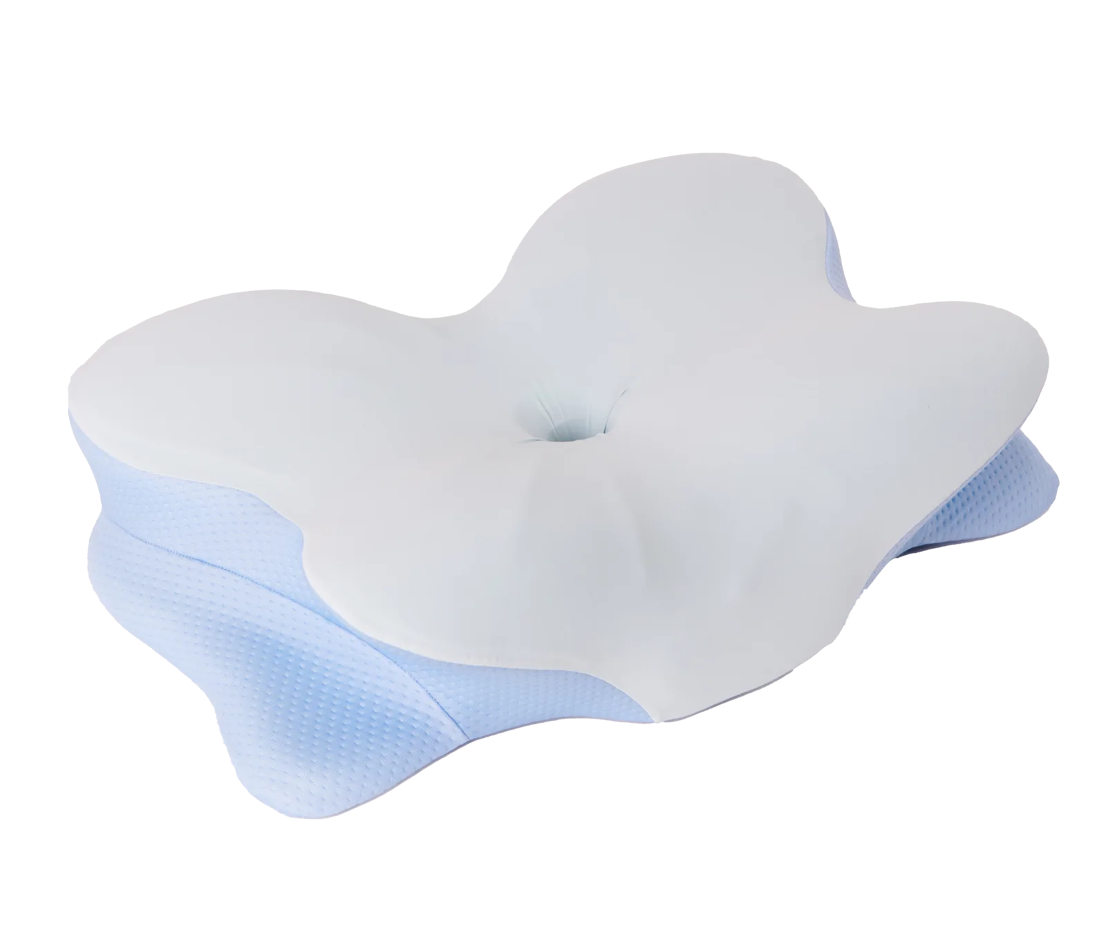 Angled view of the Derila Ergo contoured memory foam pillow